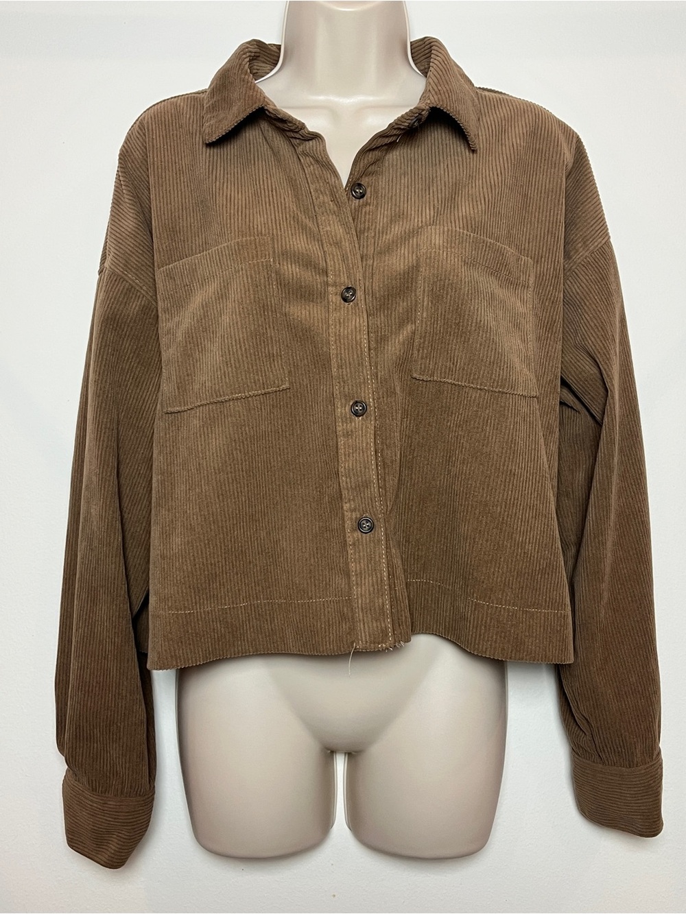 Thread & Supply Jacket Shirt Corduroy Button-Front Boho Indie Western Cozy Med